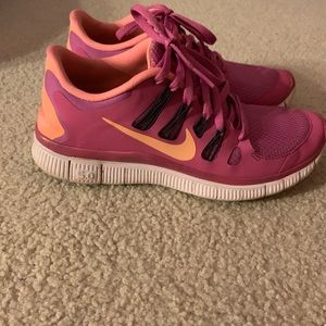 Pink and peach Nike Running Sneakers